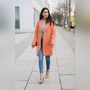 NWOT ASOS Classic Salmon Jacket Trench Coat Women’s US Size 4 with Pockets